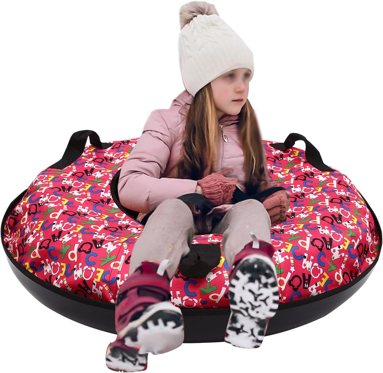 90cm Oxford Cloth Inflatable Snow Sled with Hard Plastic Bottom B644