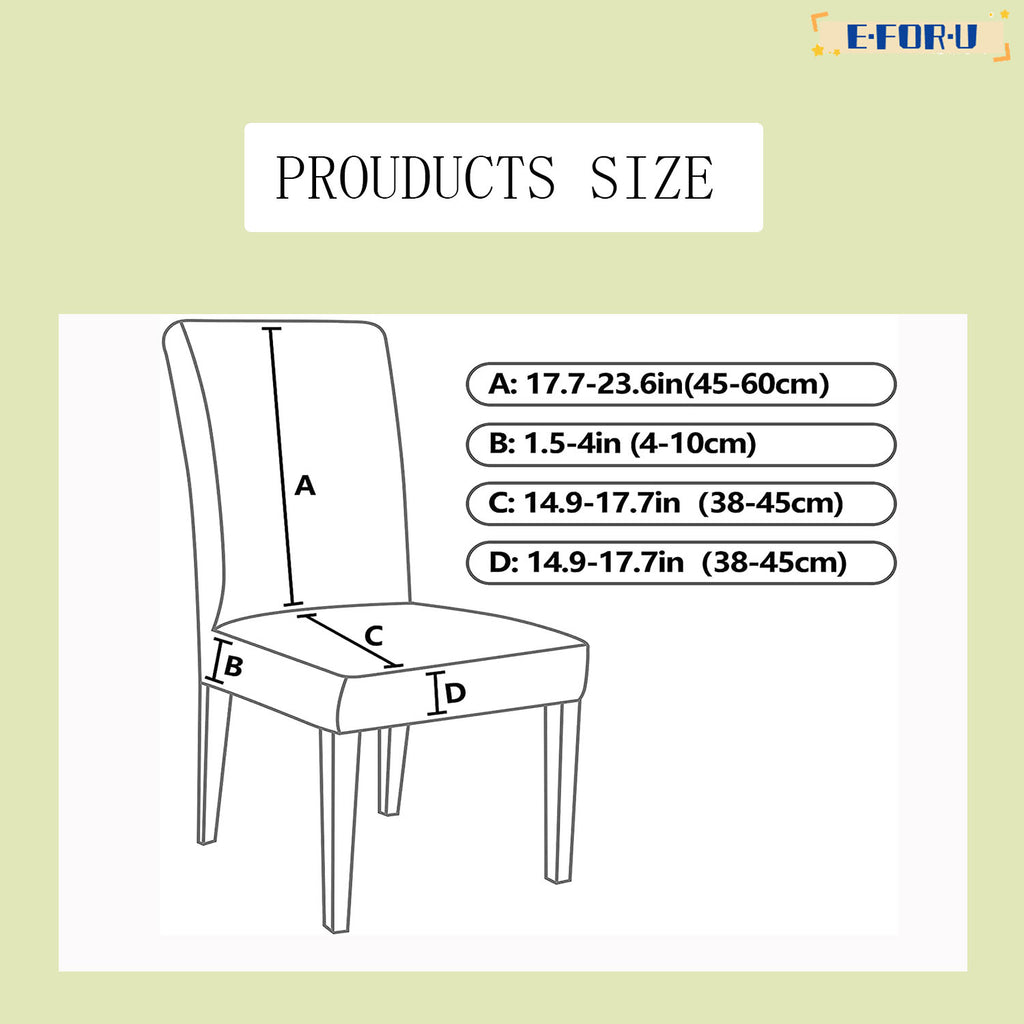 Set of 6 Stretch Spandex Dining Chair Covers H72081