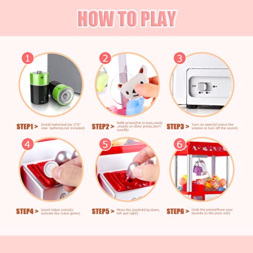 Mini Claw Machine Candy Grabber Prize Dispenser Arcade Game Machine E532