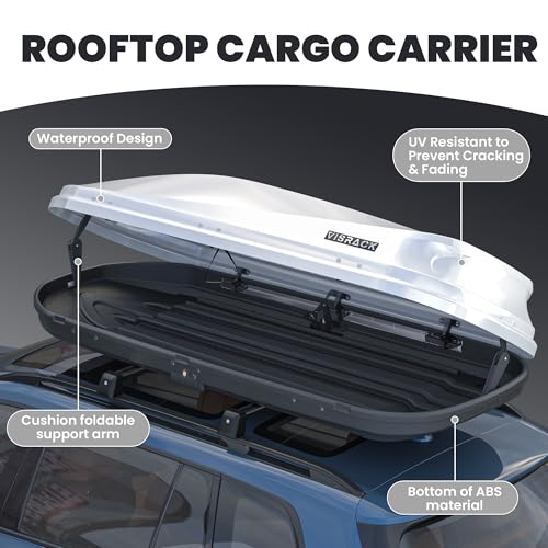 Heavy Duty Hard Shell Waterproof Rooftop Cargo Box, 62 x 31 x 15 Inches, 16 Cubic Feet I635