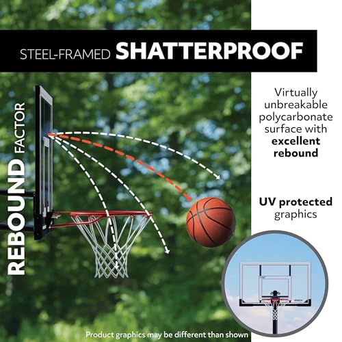 54-Inch Polycarbonate Adjustable Basketball Hoop N595