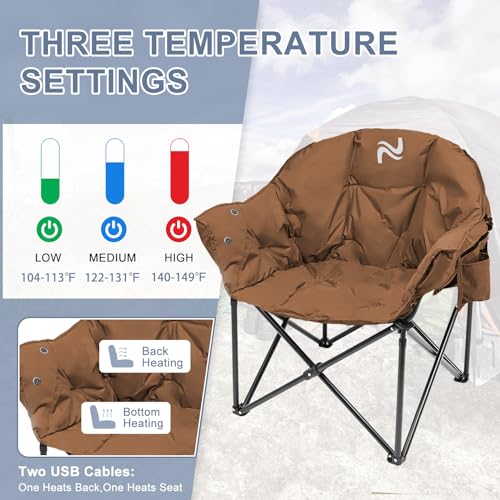 Oversized Heated Folding Camping Chair H1029