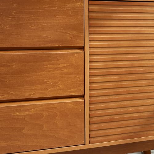 Wooden TV Stand Storage Buffet Cabinet with Adjustable Shelves N906095