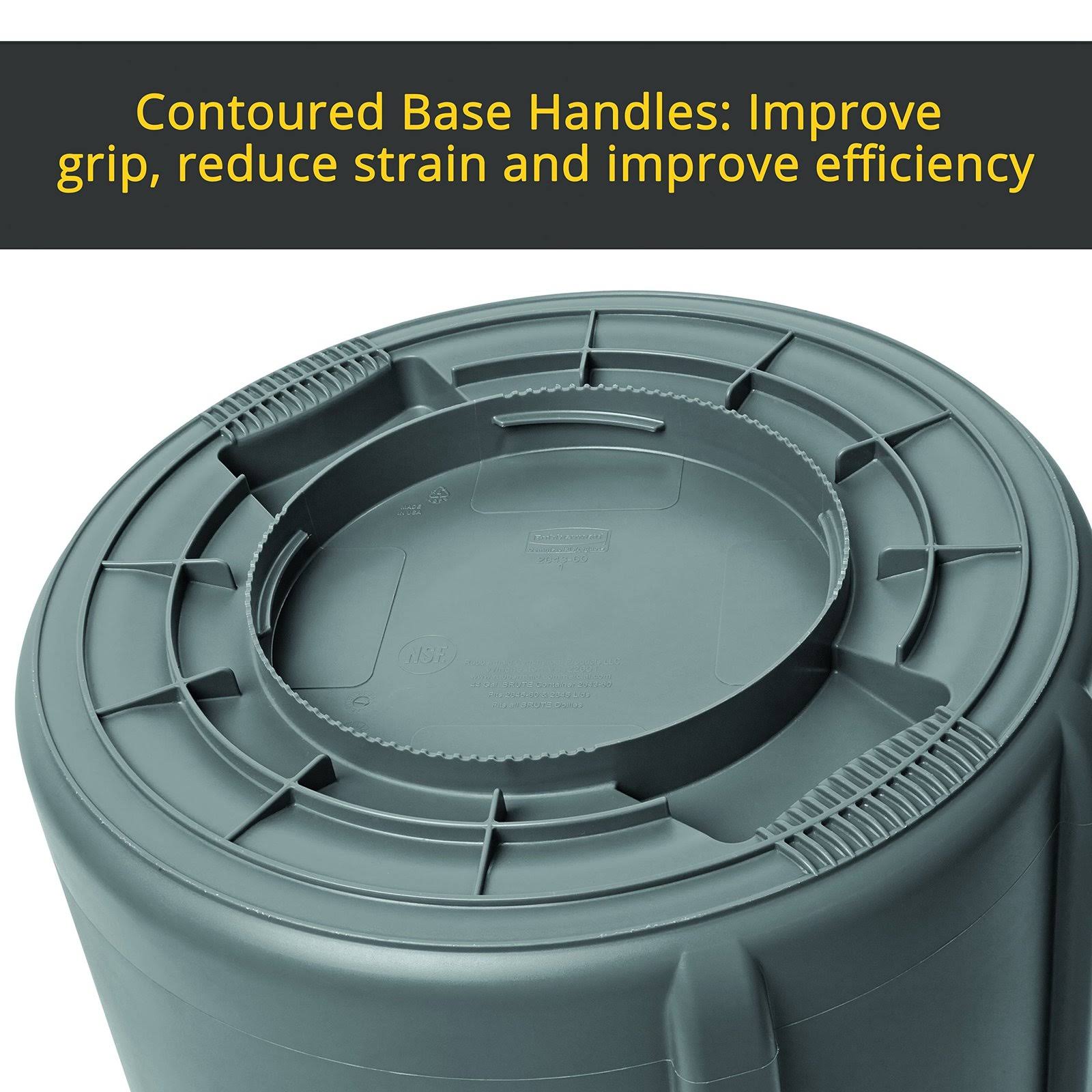 44-Gallon Gray Vented Utility Container S610924