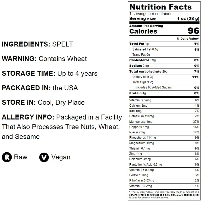 Spelt Berries, 10 Pounds Q71951