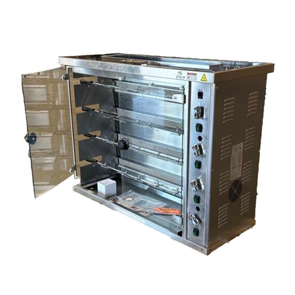 84,000BTU Natural Gas Rotisserie Oven Grill Roaster with Auto Rotating Skewers T833384