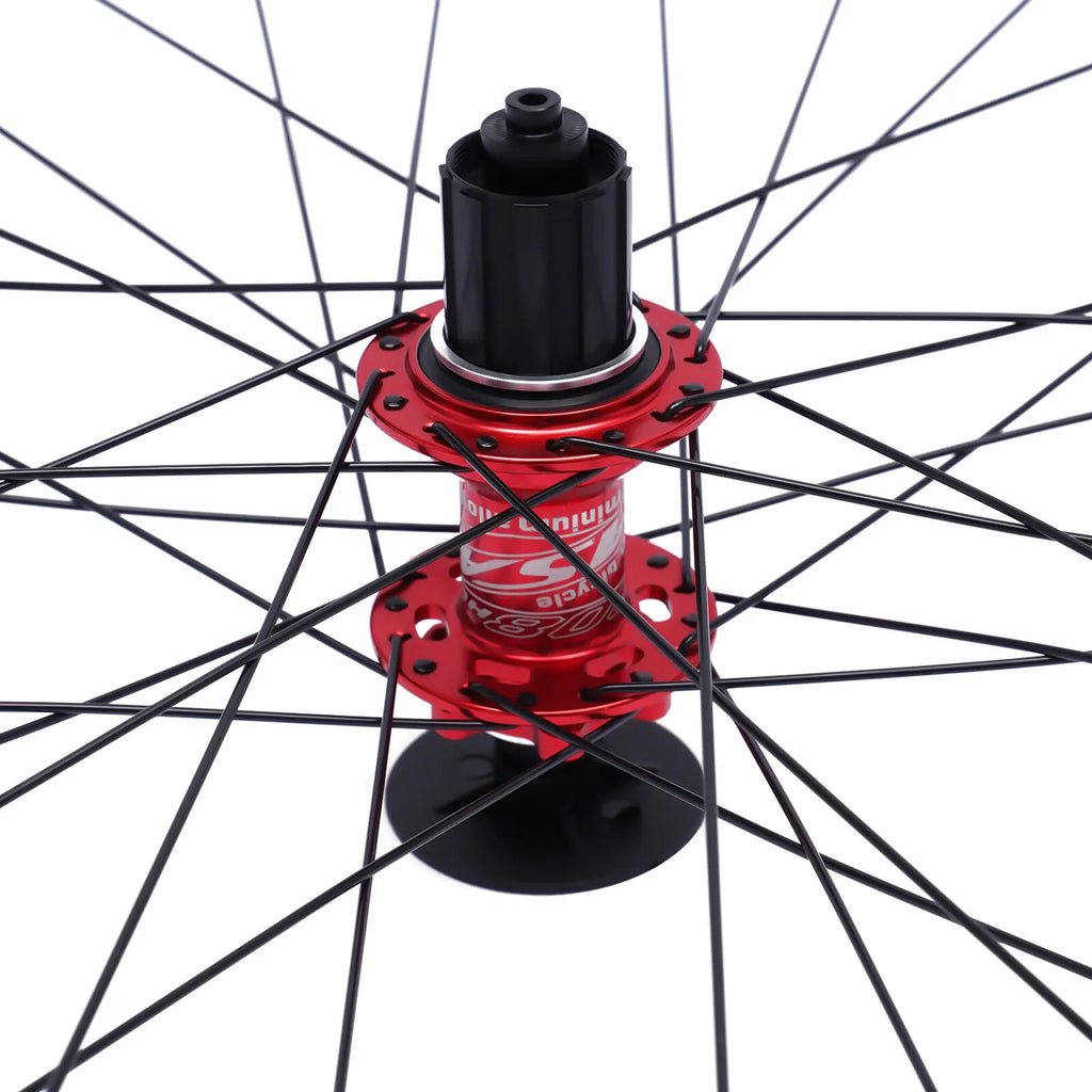 Red Hub 27.5" Aluminum Alloy Mountain Bike Wheelset F510145