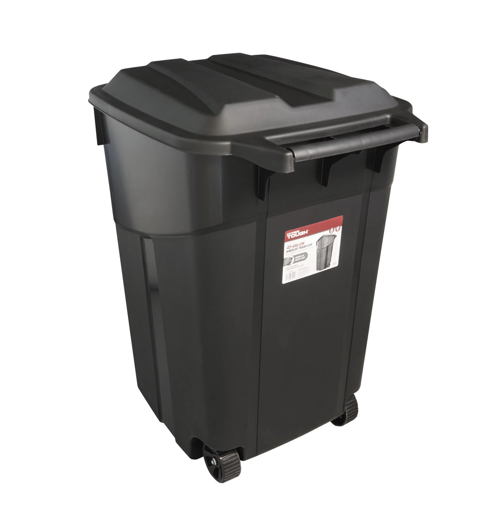 45 Gallon Wheeled Heavy Duty Plastic Garbage Can P21613