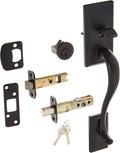 Iron Black Single Cylinder Exterior Handleset P70805