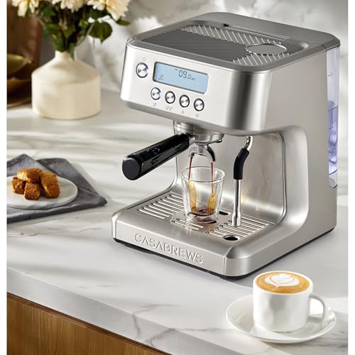 Espresso Machine with LCD Display and Milk Frother P69121