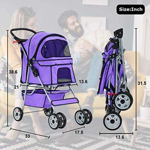 Pet Stroller Folding Carrier R9028