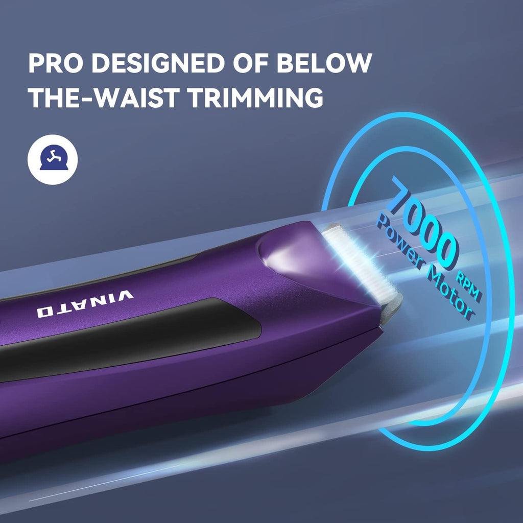 Waterproof Electric Body Hair Trimmer with Ceramic Blade S48861