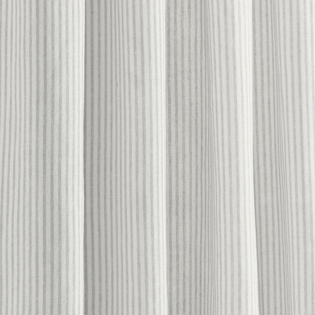 Farmhouse Stripe Reyna Ruffle Window Curtain Panel Set