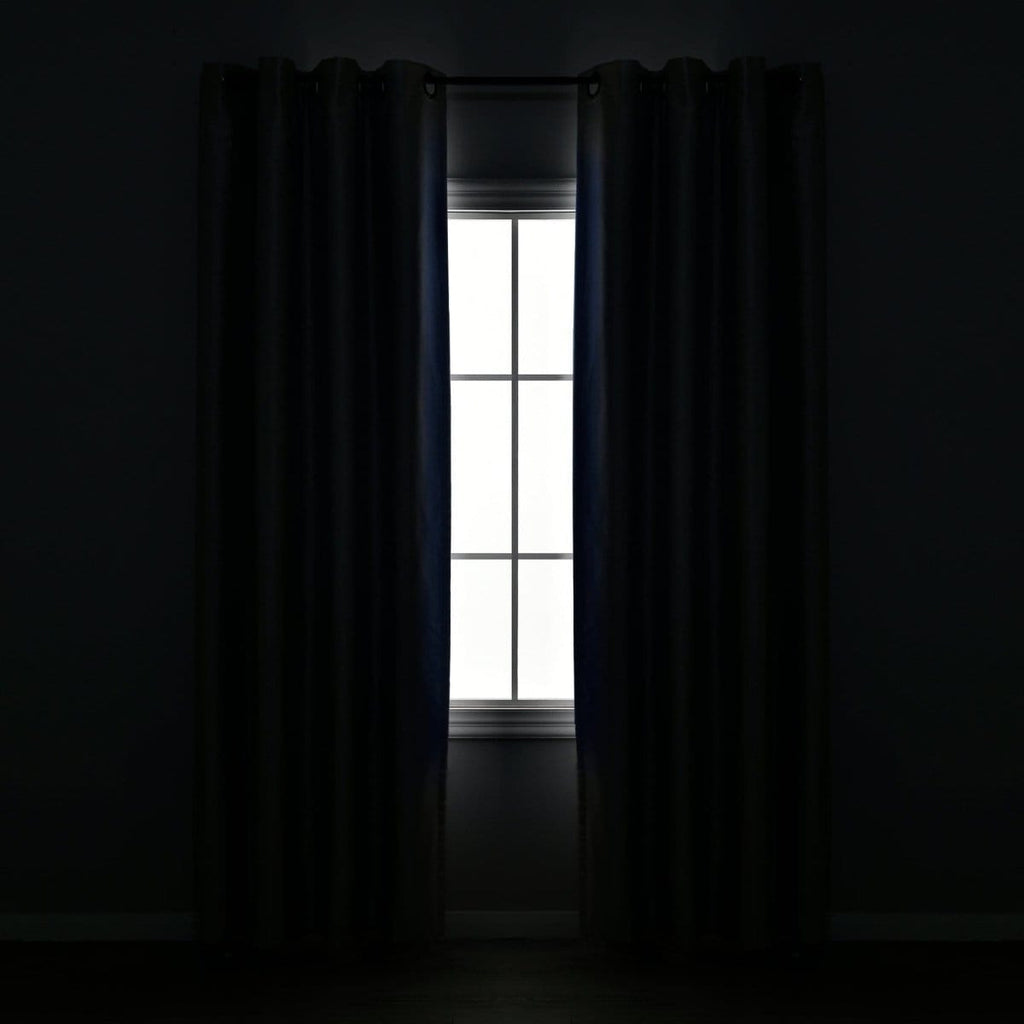 Faux Silk 100% Blackout Window Curtain Panel