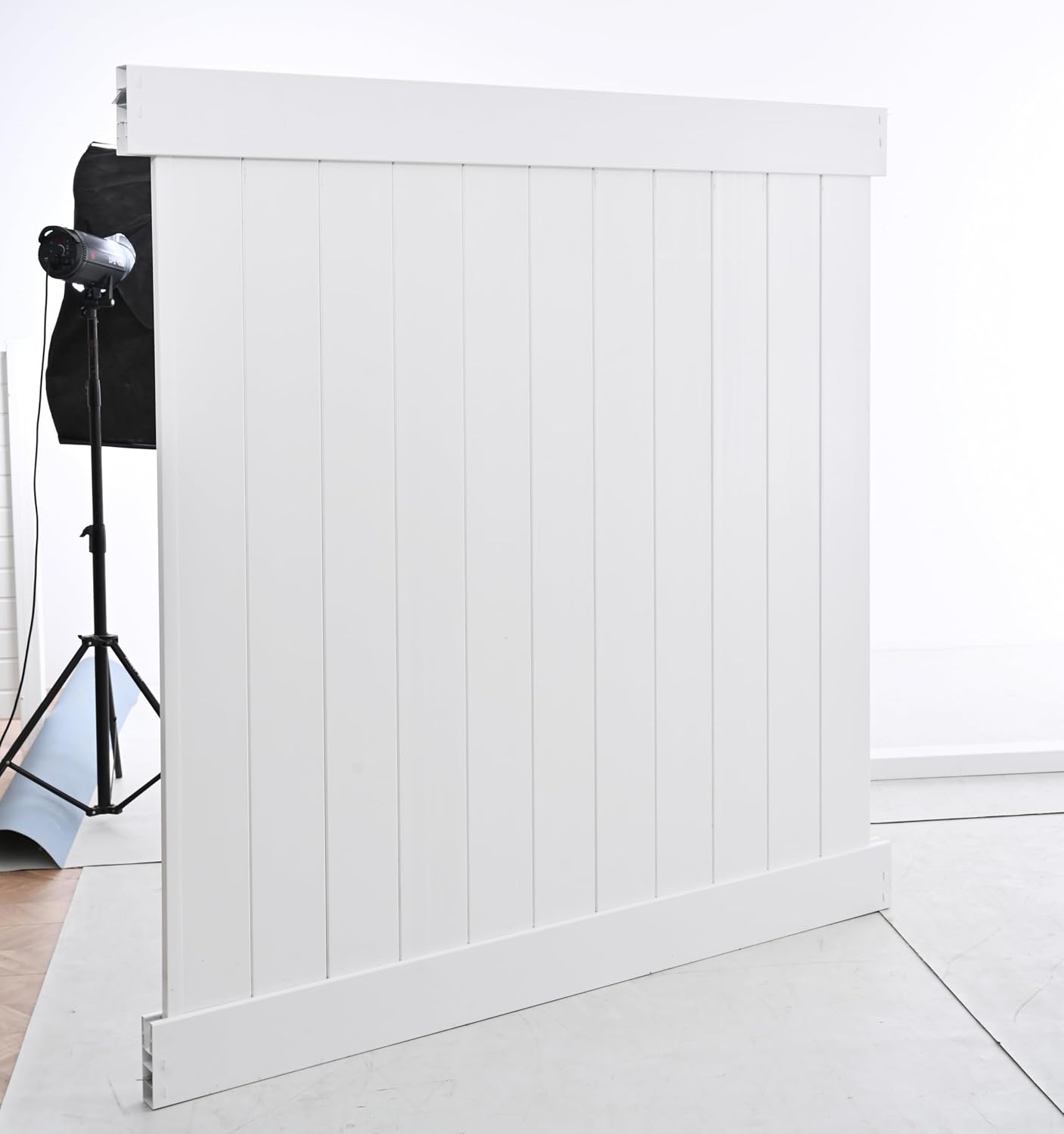 White Vinyl Fence Panels Set of 2 Pcs V7987