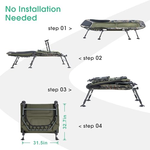 Heavy Duty Folding Camping Cot with Carry Bag W4522