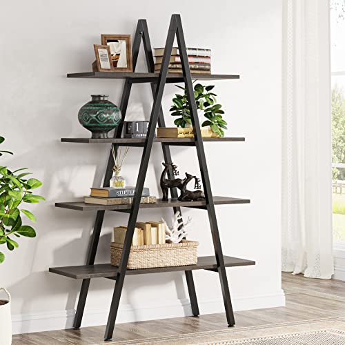 4-Tier Industrial Ladder Bookshelf T6210