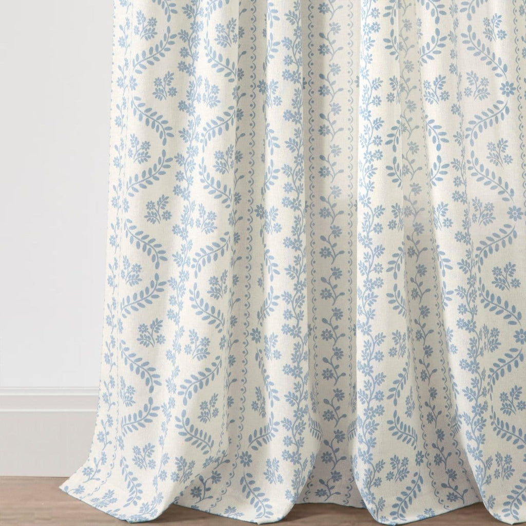 Doreen Delicate Floral Window Curtain Panel Set
