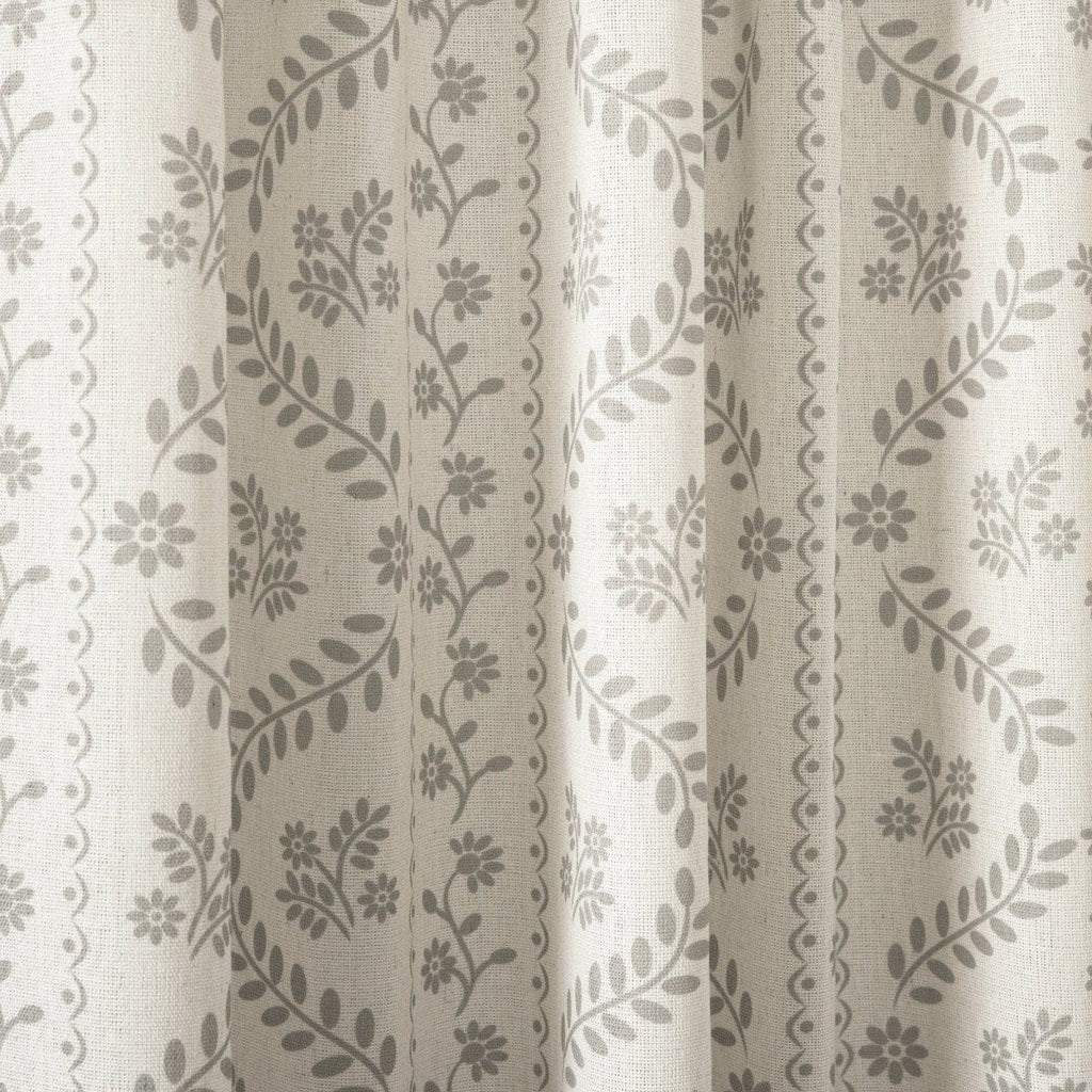 Doreen Delicate Floral Window Curtain Panel Set