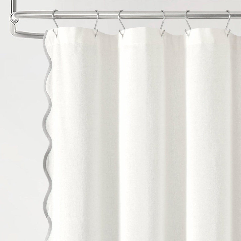 Coastal Chic Scalloped Edge Shower Curtain