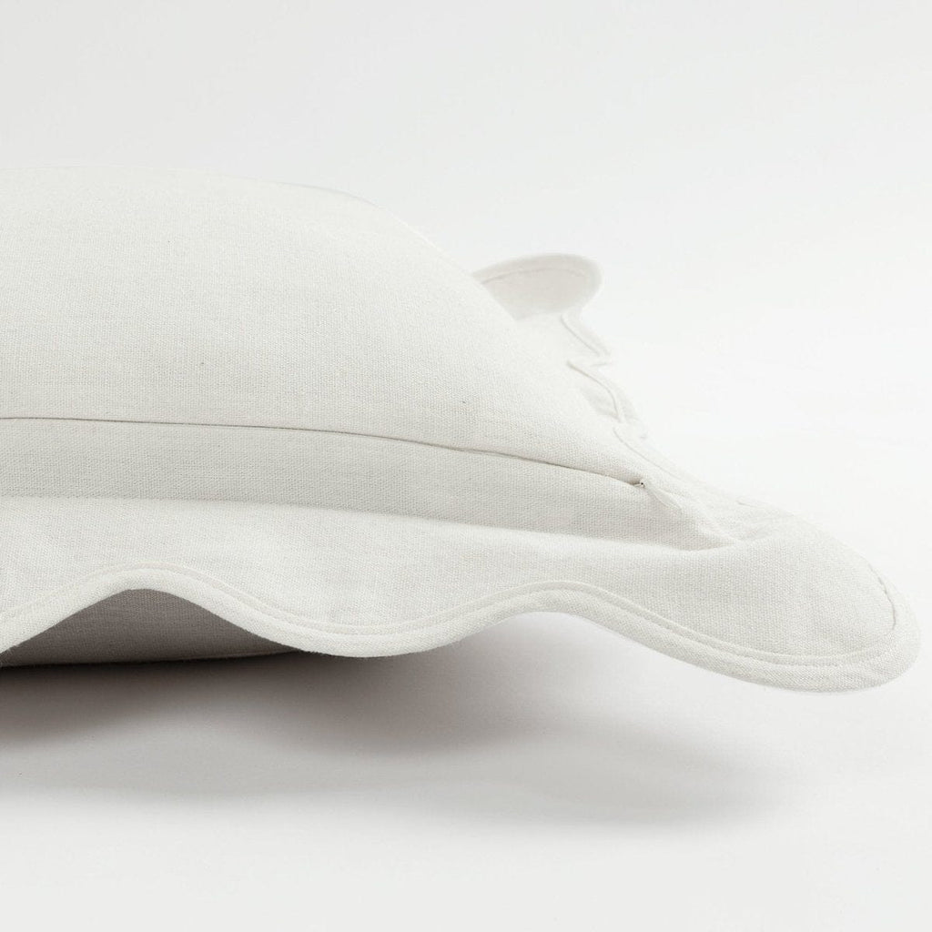 Coastal Chic Scalloped Edge Throw Pillow Cover