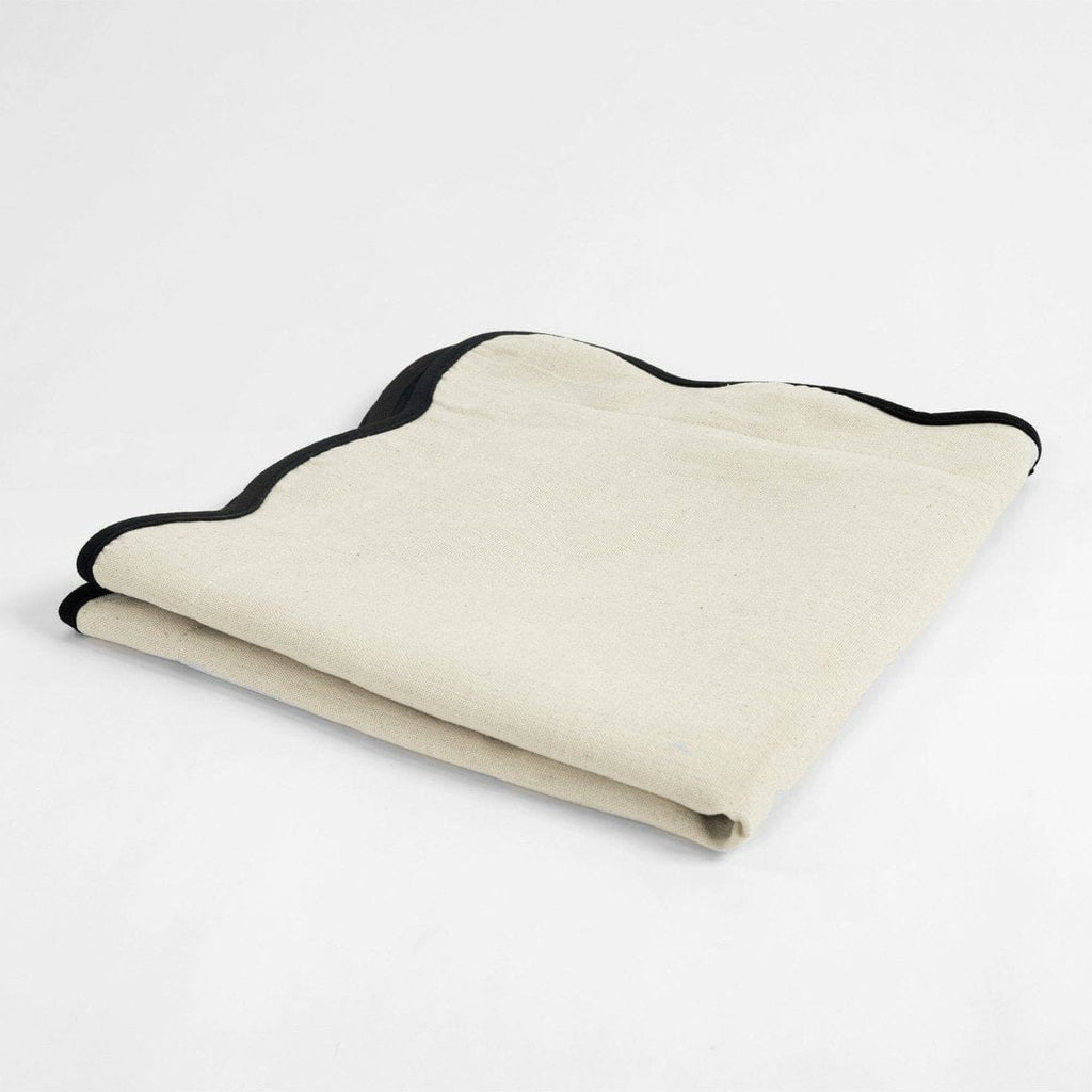 Coastal Chic Scalloped Edge Throw Pillow Cover