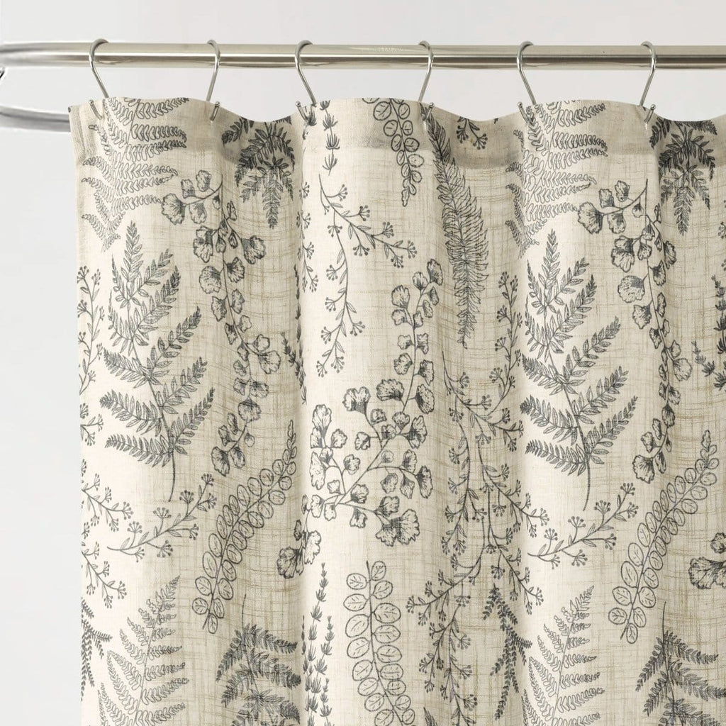 Botanical Dreams Linen Textured Shower Curtain