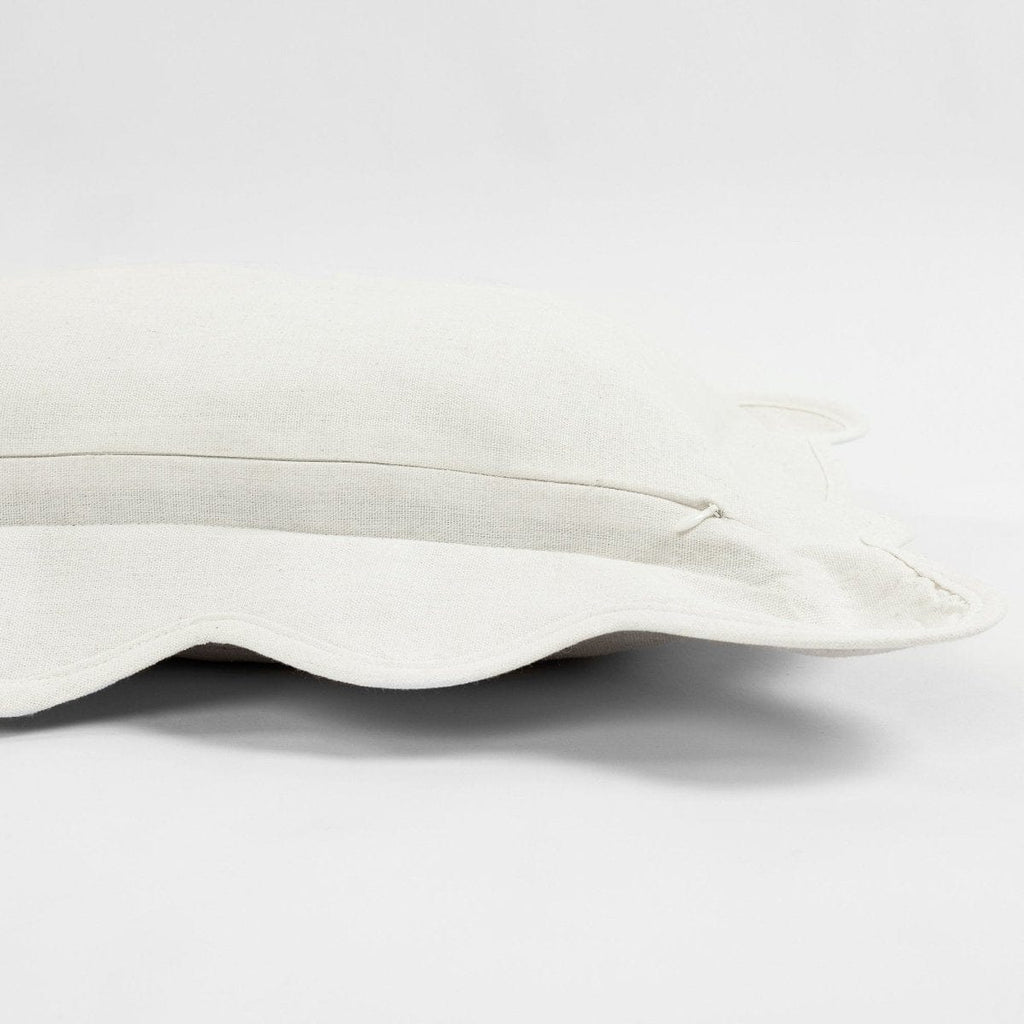 Coastal Chic Scalloped Edge Throw Pillow Cover