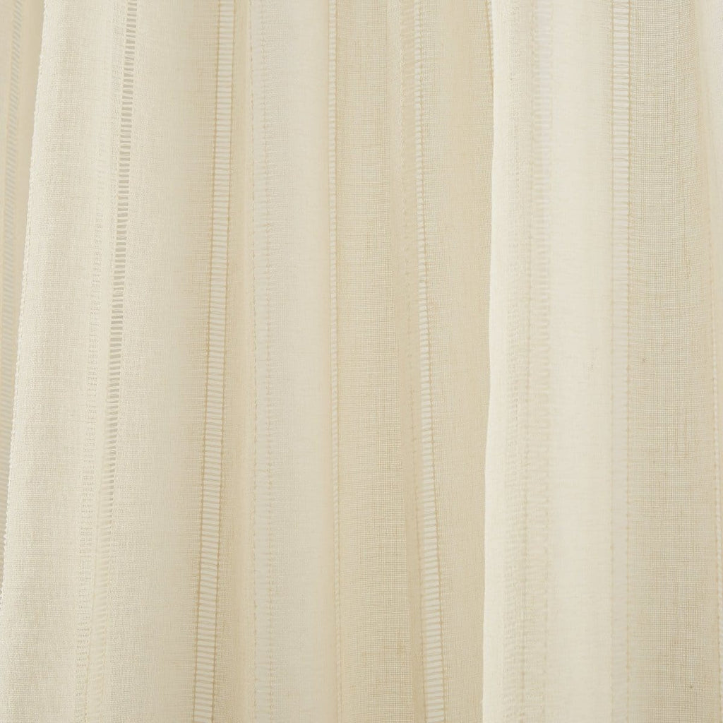 Calia Textured Stripe Sheer Window Curtain Panels
