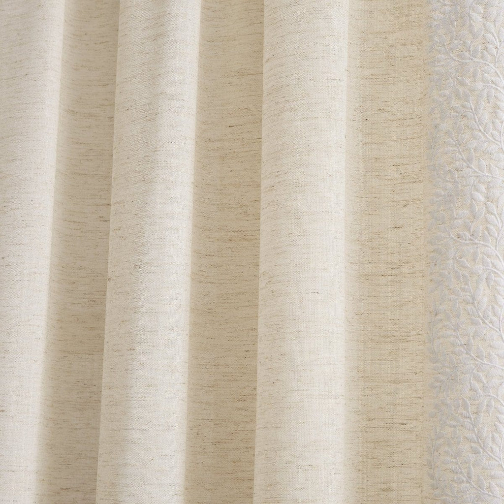 Emily Leaves Embroidered Window Curtain Panels