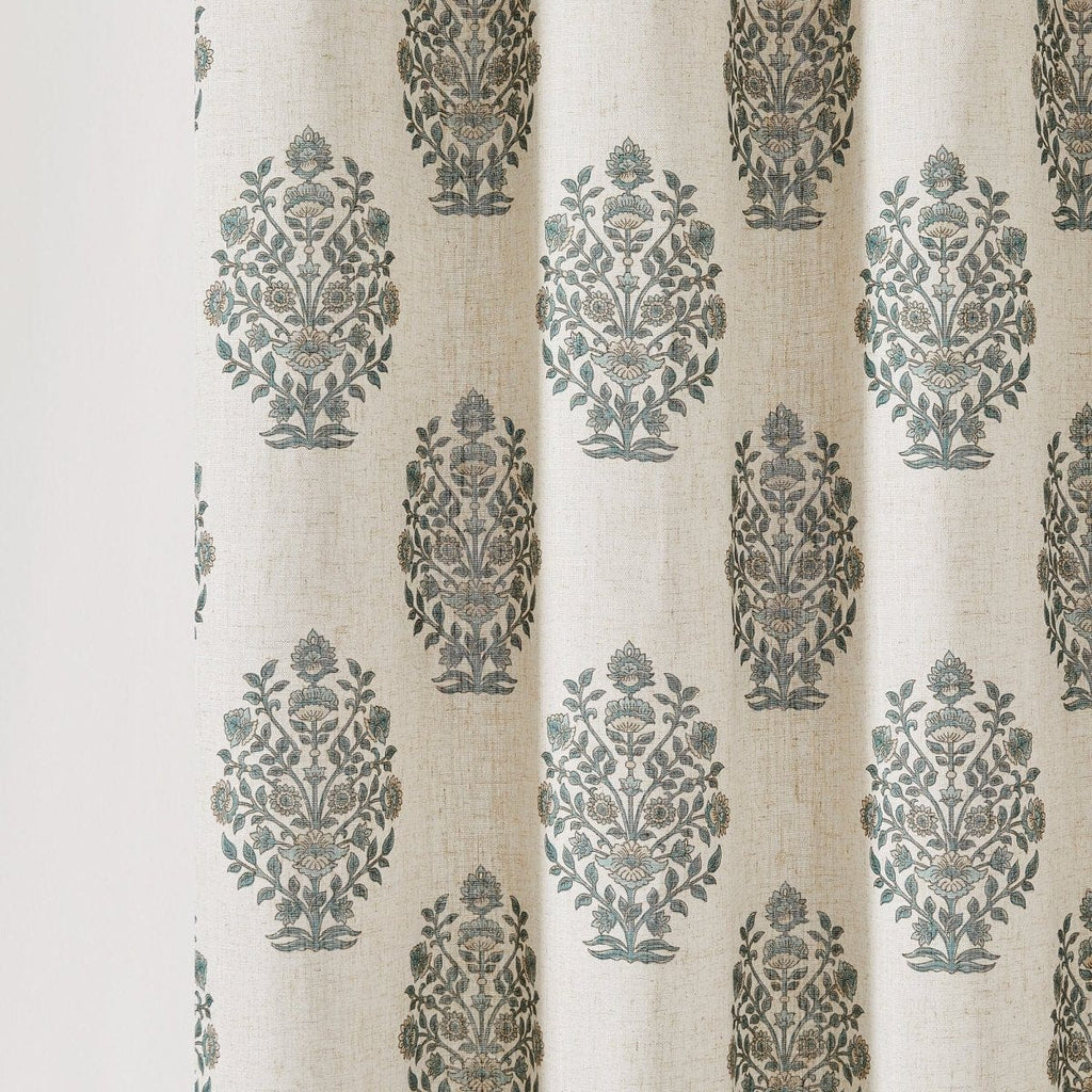 Sofia Flower Block Bouquet Shower Curtain