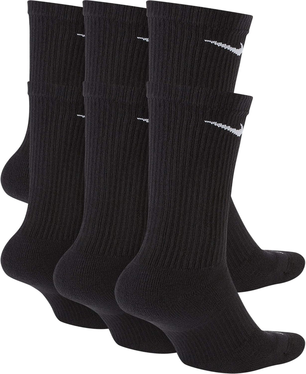 6 Pack Black Crew Socks N6980