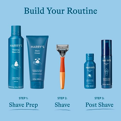 Mens Razor and 3 Razor Blade Refills (Ocean Blue) X566
