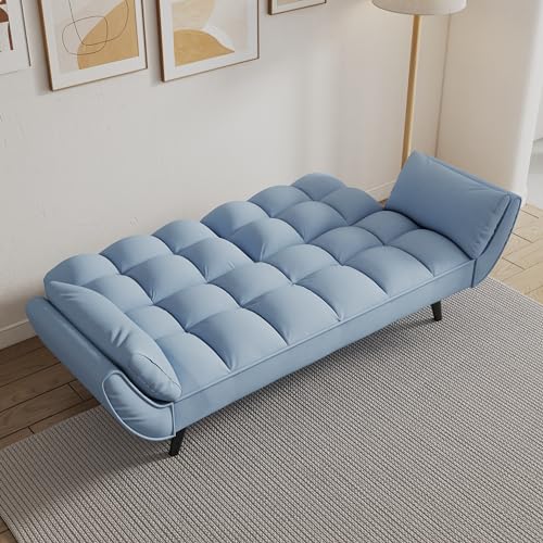Black Velvet Convertible Sleeper Futon Sofa Bed U27432