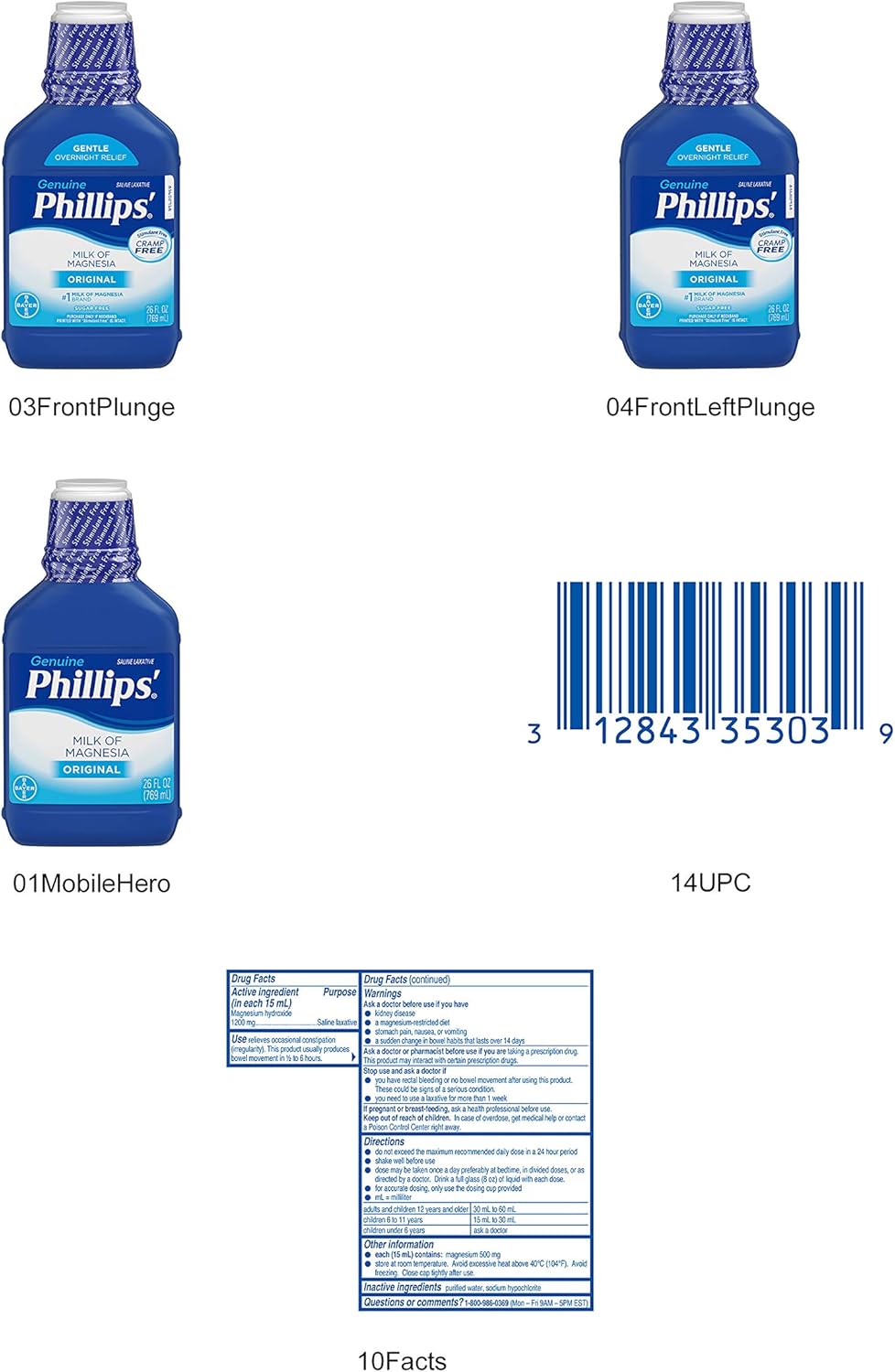 26 fl oz Pack of 6 Original Milk of Magnesia L531