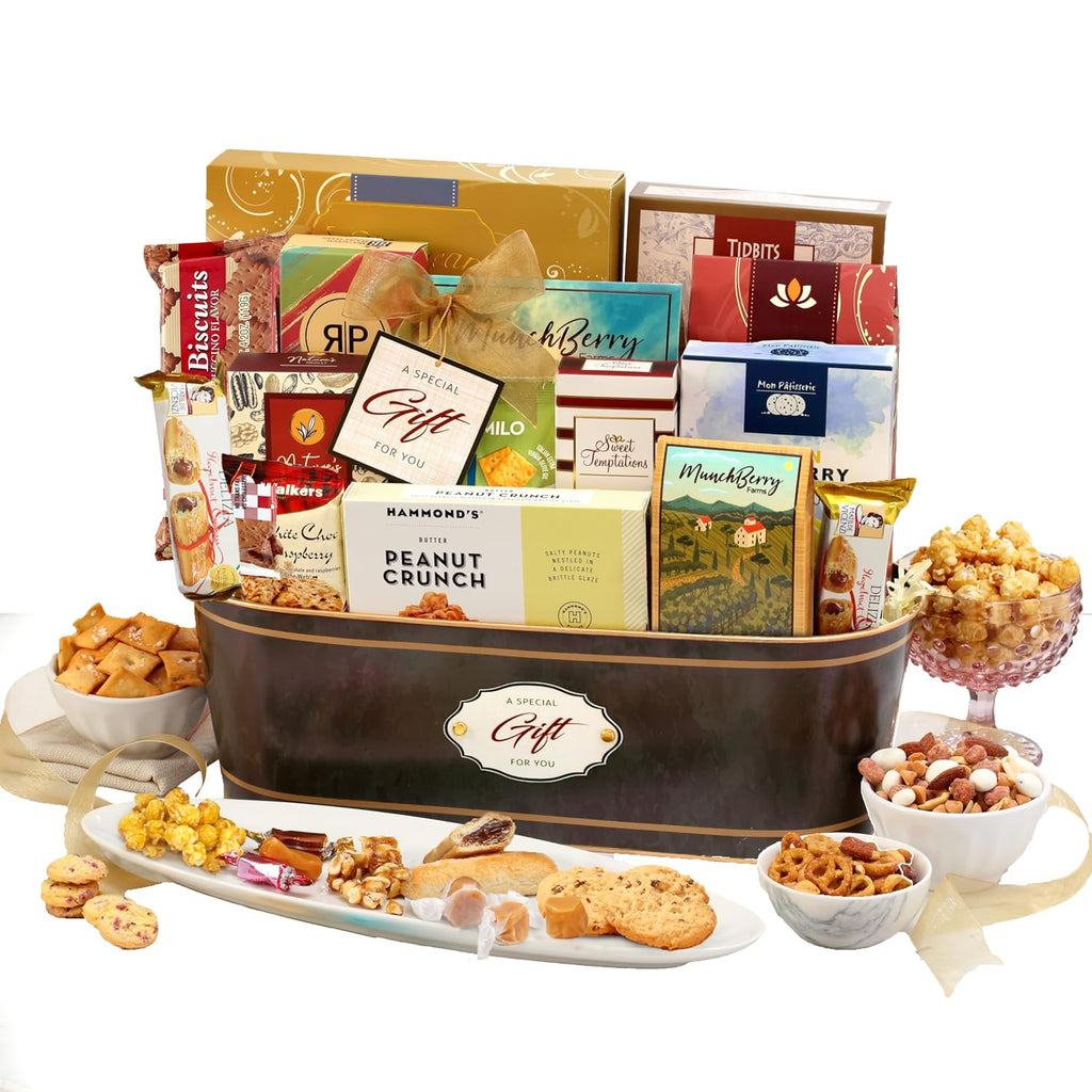 Gourmet Gift Basket with Chocolates & Snacks F959