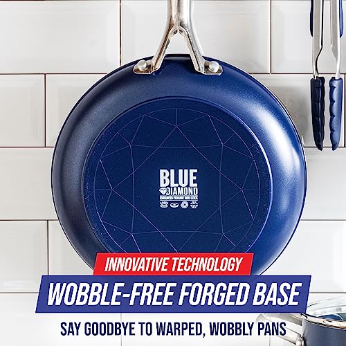 Blue Diamond 9.5" and 11" Nonstick Ceramic Frying Pan Skillet Set P916