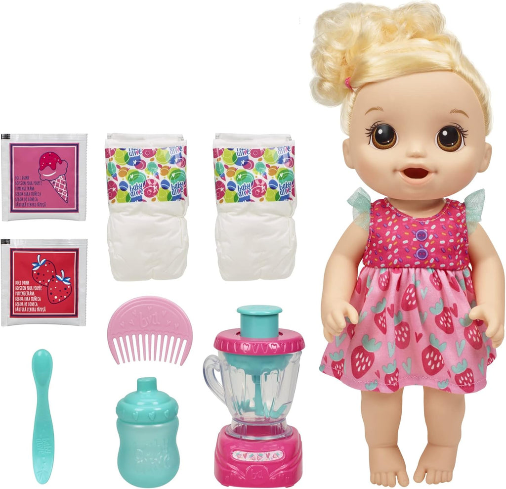 Baby Doll with Toy Blender, Blonde Hair Y39307