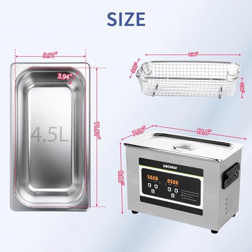 800ml 40kHz Digital Ultrasonic Cleaner Y99386