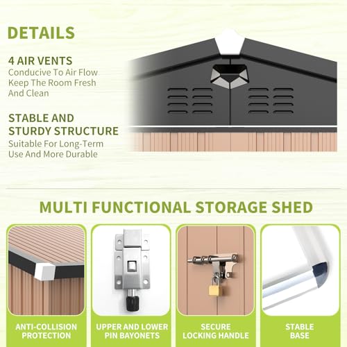 Metal Storage Shed 10x12 with Lockable Doors S414