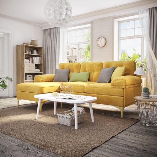 Blue L Shaped Sectional Sofa with Reversible Chaise T1770