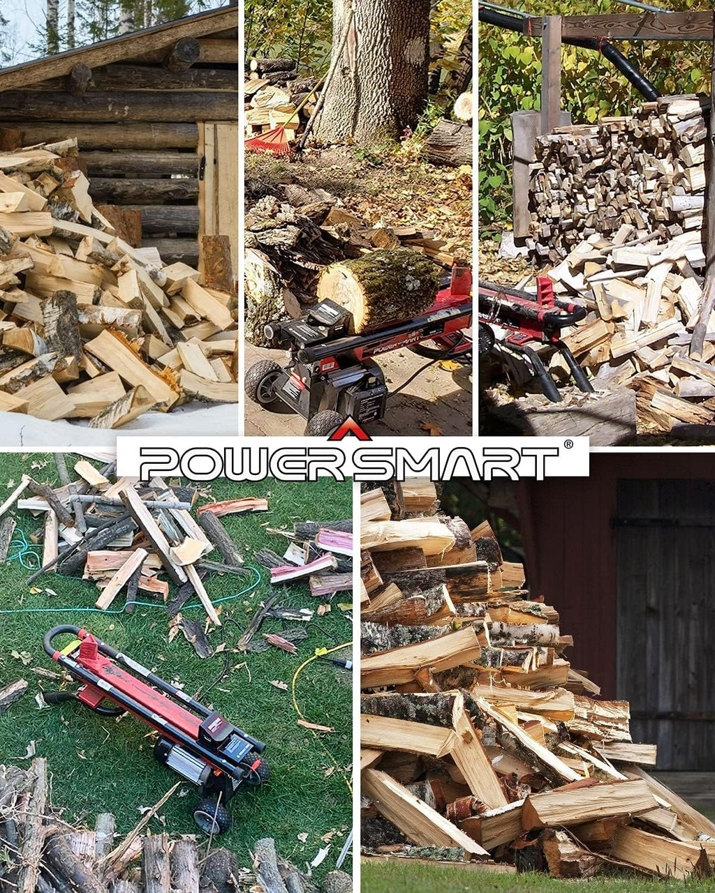 6-Ton Electric Log Splitter with Steel Wedge N508