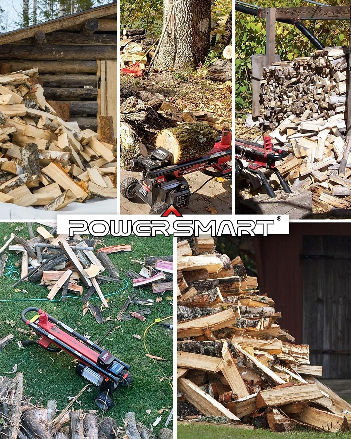 6-Ton Electric Log Splitter with Steel Wedge N508