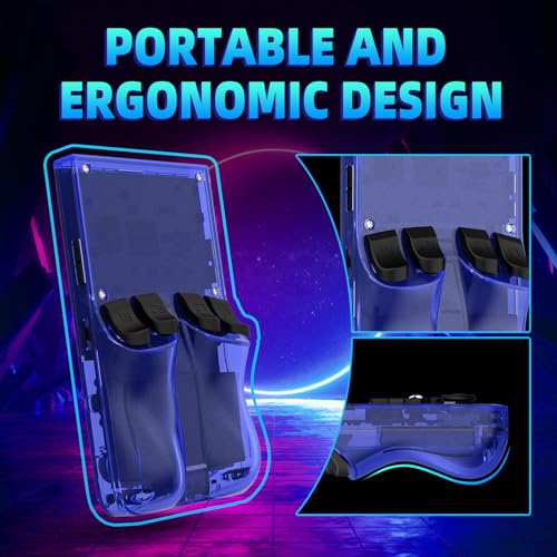 Retro Handheld Game Console with 4.0-in HD IPS Screen (Transparent Black) Q2253