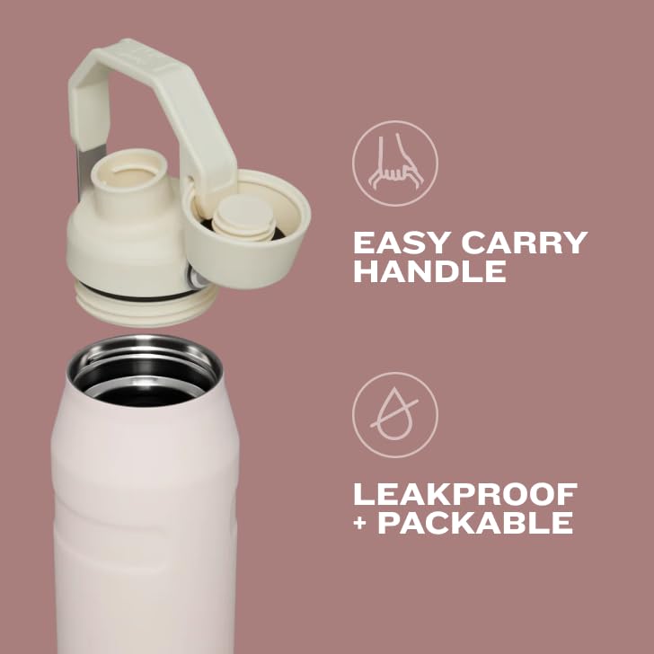 Insulated Stainless Steel Water Bottle with Angled Spout Lid O7037