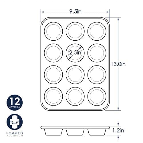 12 Cavity Muffin Pan with High-Domed Lid X619