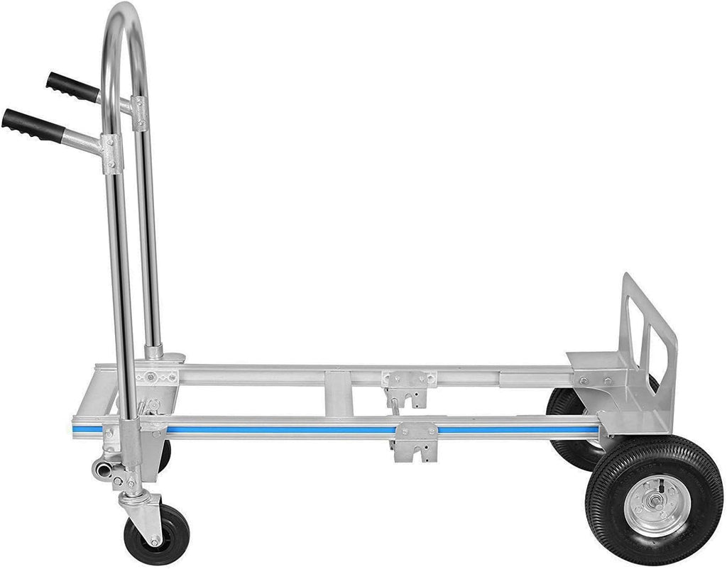 Heavy Duty Convertible Aluminum Hand Truck Dolly with Rubber Wheels C9285