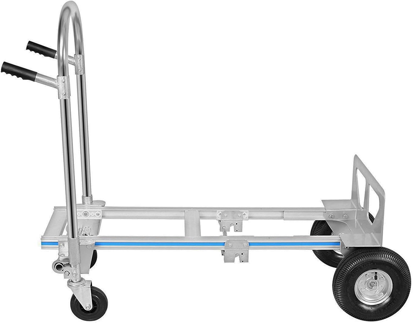 Heavy Duty Convertible Aluminum Hand Truck Dolly with Rubber Wheels C9285