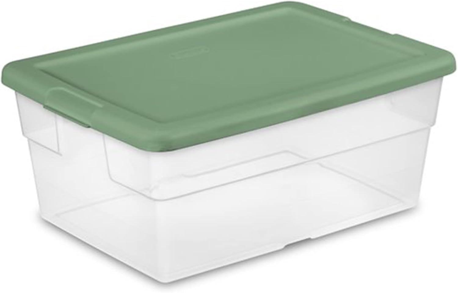 16 Quart Clear Plastic Storage Tote Bins with Opaque Lids (4 Pack) K97754