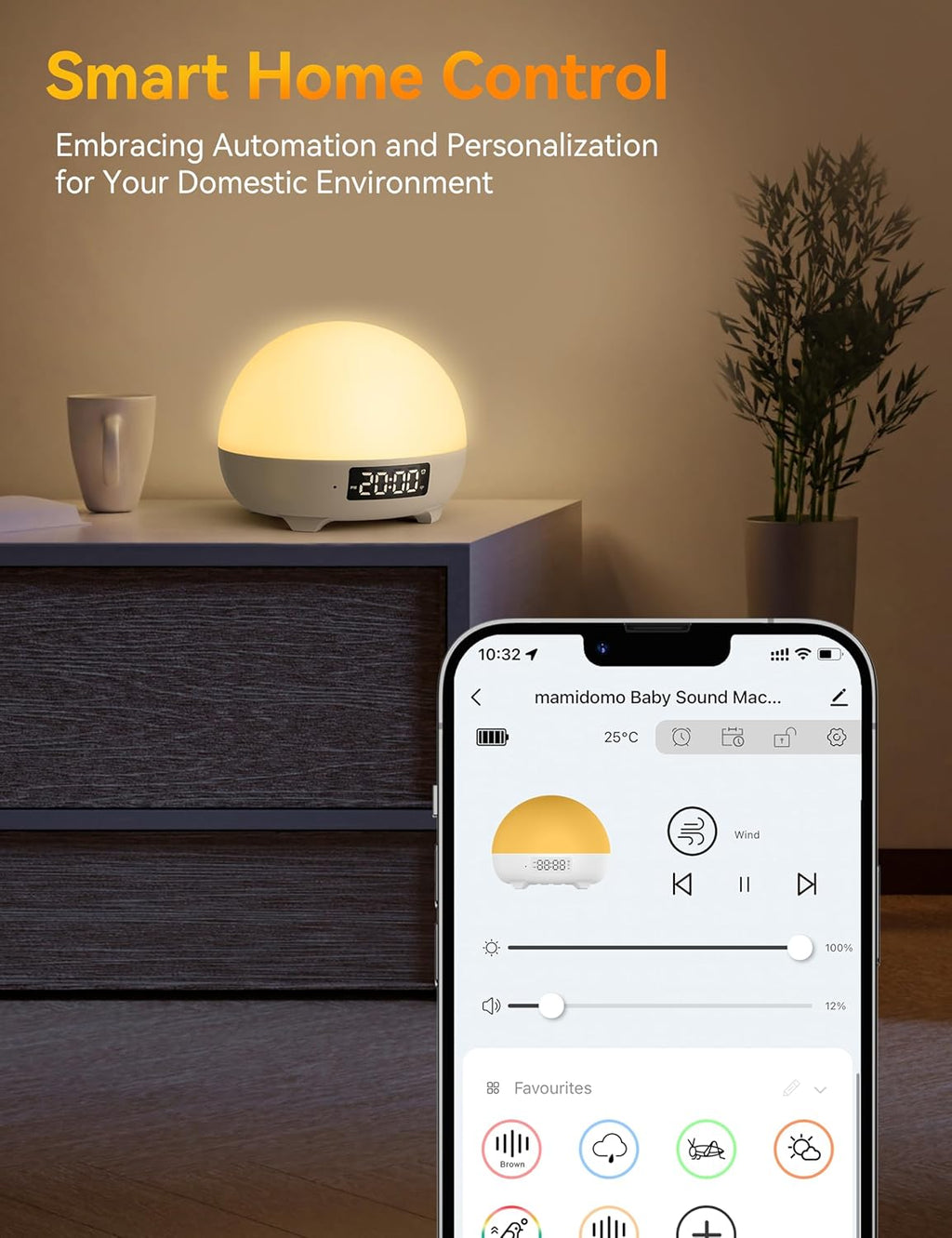 34 Soothing Sounds Sleep Sound Machine with Night Light D786639